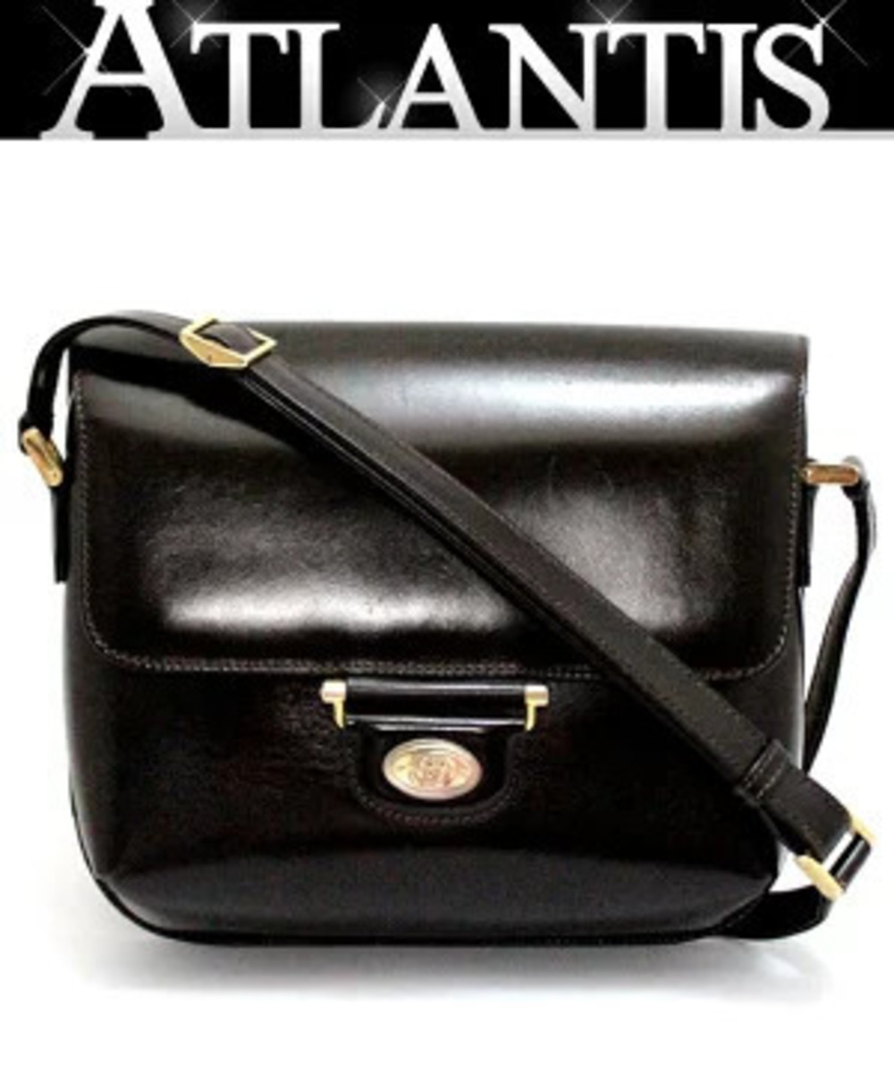 Gucci black leather Crossbody bag clasp